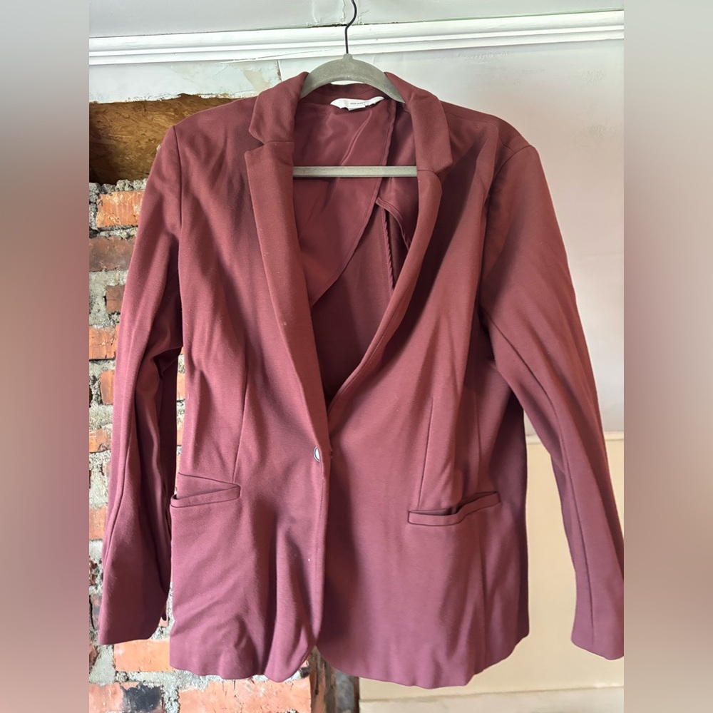 Old Navy Women's Maroon Blazer - Picture 2 of 6